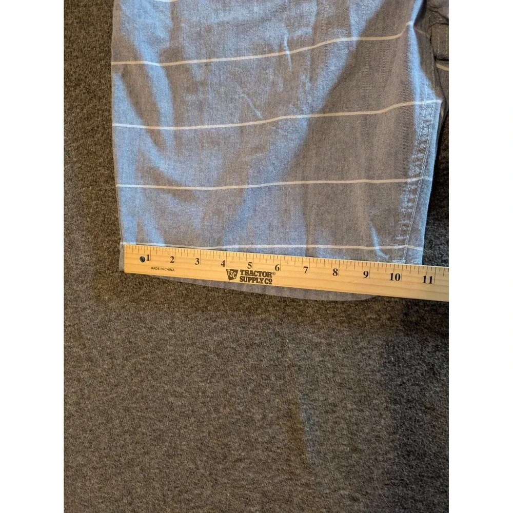 Hurley Shorts Mens Golf Chino Size 36 Blue Striped Flat Front F9692-00